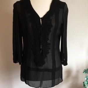 ❤️BCBG swimsuit cover. Black and sheer. Size small.